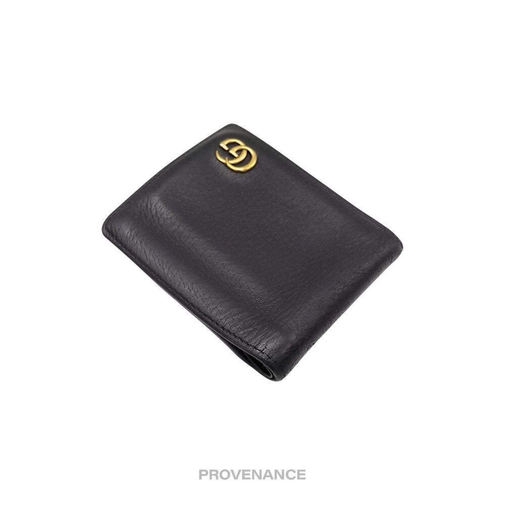 🔴 Gucci GG Marmont Snap Bifold Wallet - Black Leather - Picture 3 of 10